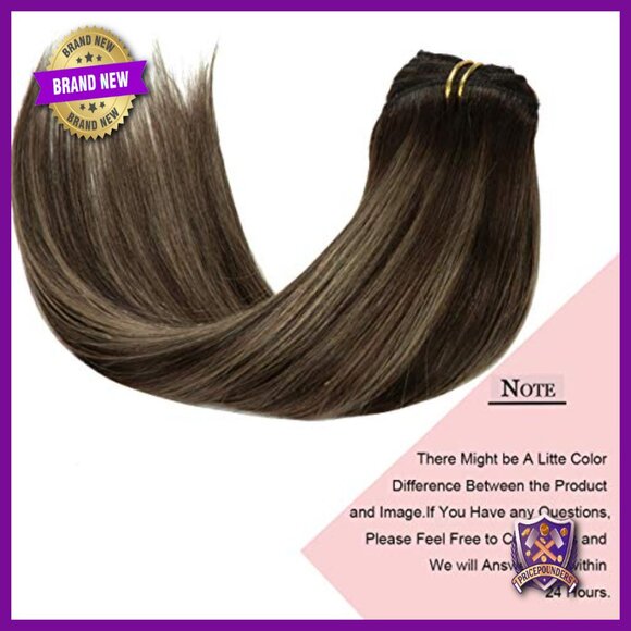 22 Inch Clip-In Human Hair Extensions, 140g Straight Double Weft